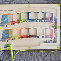 Magnetic Color & Number Maze Montessori Wooden Puzzle Game Board